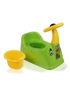 Nabhya Toilet Trainer Baby Potty Seat Ferrari Car Designed With Removable Bowl & Closing Lid (Green)  - Image 2