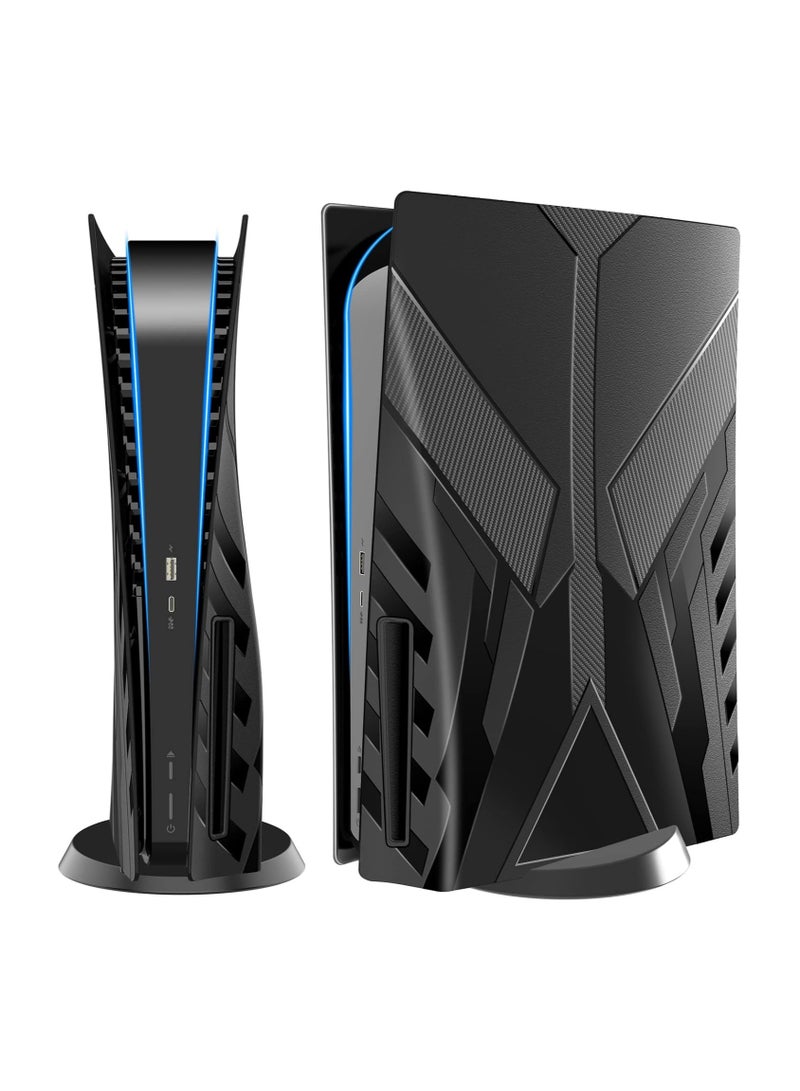 PS5 Cover Plates for PS5 Console, Hard Shockproof Cover PS5 Skins Shell Panels for PS5 Console, Anti-Scratch Dustproof Face Plates Replacement Accessories for PlayStation 5 Disc Edition, Game console protective case - Image 1