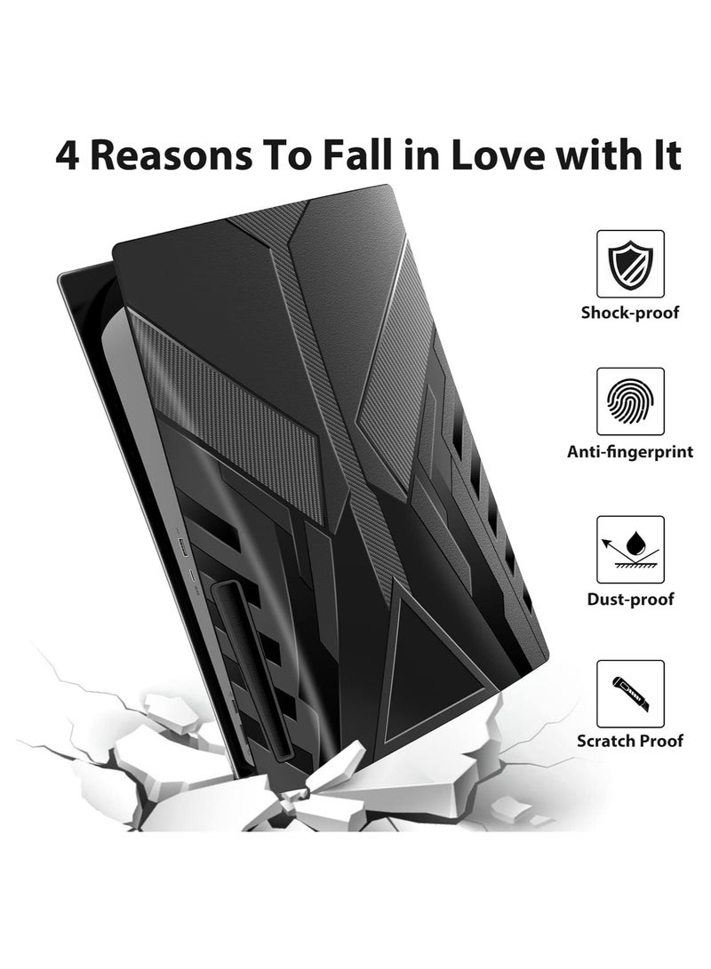 PS5 Cover Plates for PS5 Console, Hard Shockproof Cover PS5 Skins Shell Panels for PS5 Console, Anti-Scratch Dustproof Face Plates Replacement Accessories for PlayStation 5 Disc Edition, Game console protective case - Image 3