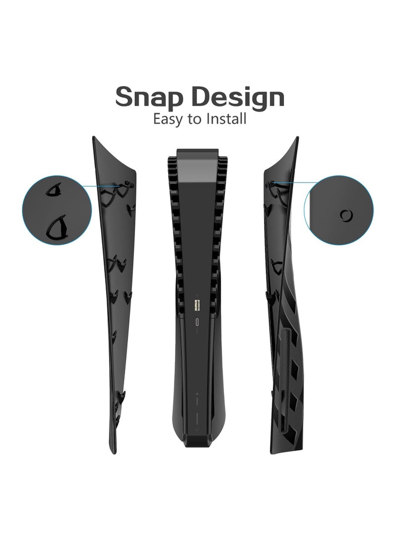 PS5 Cover Plates for PS5 Console, Hard Shockproof Cover PS5 Skins Shell Panels for PS5 Console, Anti-Scratch Dustproof Face Plates Replacement Accessories for PlayStation 5 Disc Edition, Game console protective case - Image 4