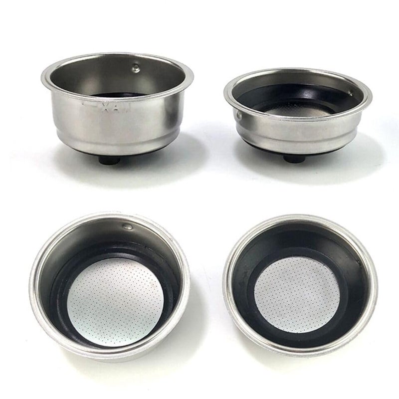 cdipkif 2Pack Pressurized Coffee Filter Basket 51mm Coffee Portafilter Basket Detachable Espresso Machine Portafilter Basket Replacement (single double serving suit) - Image 2