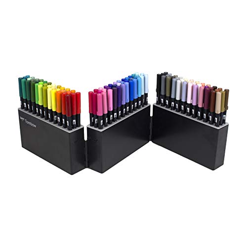 Tombow 56179 Dual Brush Pen Art Markers, 108 Color Set with Marker Case. Blendable, Brush and Fine Tip Markers with Marker Case - Image 2