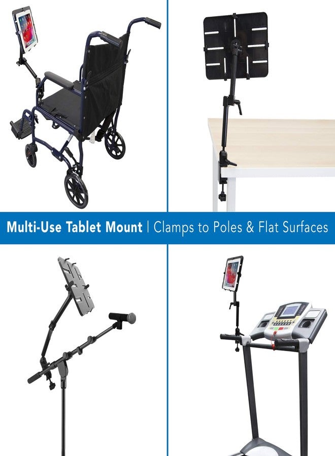 Mount-It! Tablet Pole Mount | Universal Full Motion Holder for iPad, Phone or Tablet | C-Clamp Base | Fits 6-14 Inch Screens - Image 2