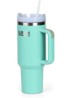 Tumbler with Handle and Straw Lid, Insulated Reusable Stainless Steel Water Bottle, Mist Color - Travel Mug for Iced Coffee and Cold Beverages, Perfect for Car and Home, 40 oz - pzsku/Z84C1540B448B0FED93E0Z/45/_/1736843377/f3543d06-dc12-4e48-ab82-6a4674800f60