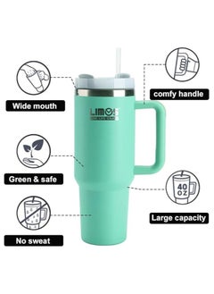 Tumbler with Handle and Straw Lid, Insulated Reusable Stainless Steel Water Bottle, Mist Color - Travel Mug for Iced Coffee and Cold Beverages, Perfect for Car and Home, 40 oz - pzsku/Z84C1540B448B0FED93E0Z/45/_/1736843378/93121853-3b6e-497f-bff4-5f5a37cfe628