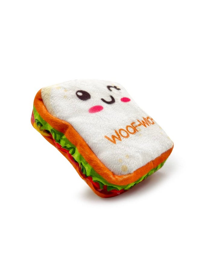 جووفى تريلز ألعاب محشوة للكلاب من Goofy Tails Food Buddies Sandwich | ألعاب الكلاب المجعدة للجراء | لعبة صرير للكلاب | ألعاب ناعمة للكلاب والجراء | ألعاب الحيوانات الأليفة للكلاب | لعبة صرير للكلاب  - Image 1
