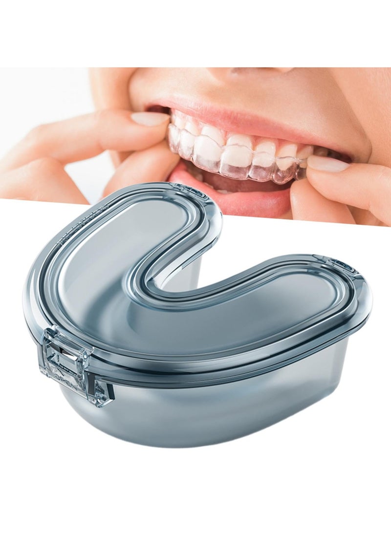 SYOSI Retainer Case Travel Denture Holder, Leak-Proof Portable Aligner and Night Guard Case, Easy-to-Clean for Home, Travel, Office Use - Image 1