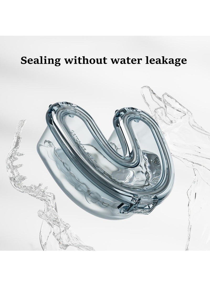 SYOSI Retainer Case Travel Denture Holder, Leak-Proof Portable Aligner and Night Guard Case, Easy-to-Clean for Home, Travel, Office Use - Image 4