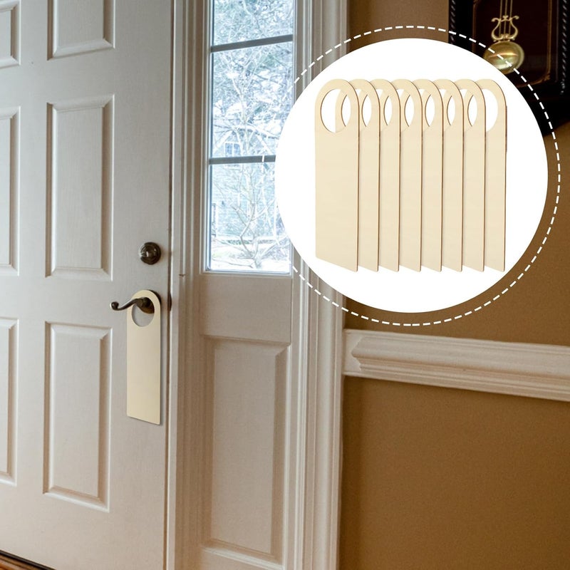 Healifty 8pcs Wooden Door Hangers DIY Craft Kit for Unfinished Wood Blank Door Signs for Painting and Home Decoration - Image 4