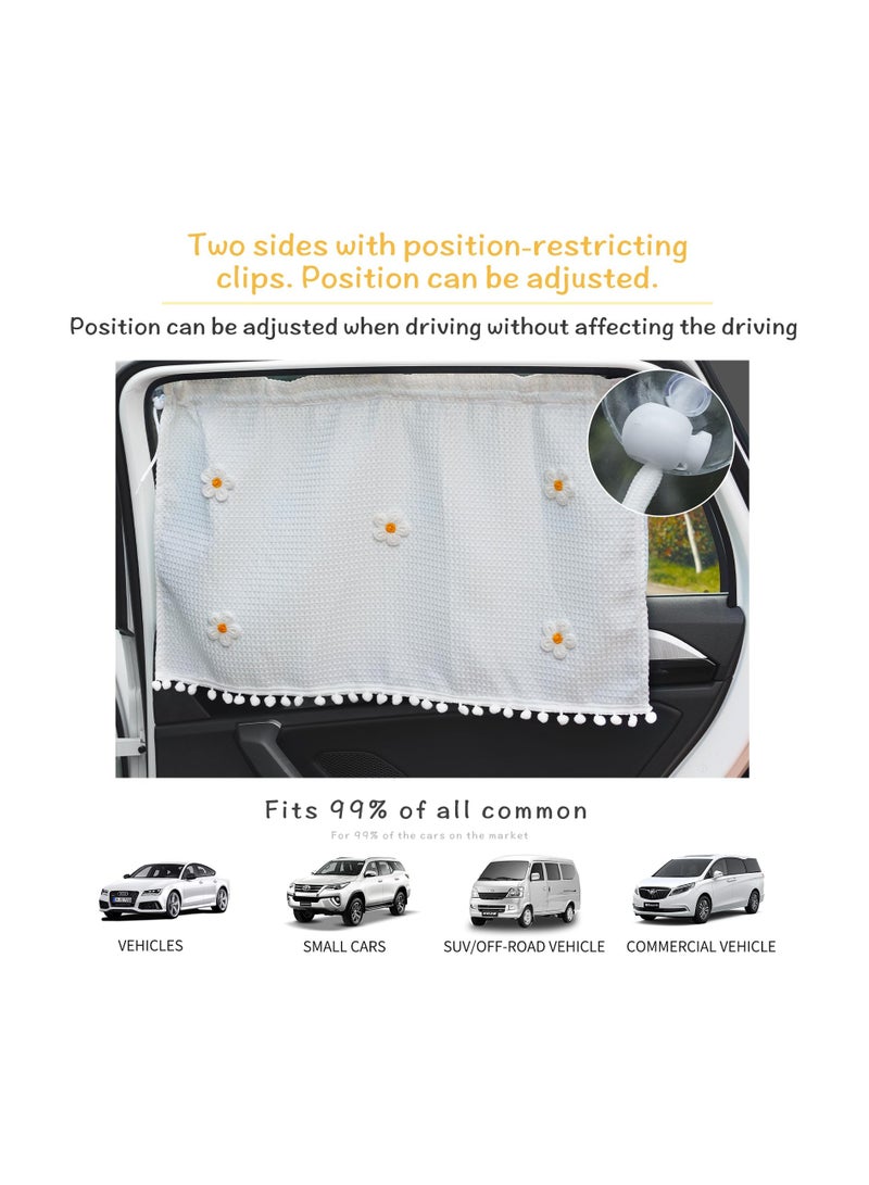 SYOSI Car Window Sun Shades 2 pcs for Side Window, Univsesal Car Window Shades for Kids and Baby, Car Sun Shade Side Window, Perfect Car Shades for Front Windows, Car Essentials for Women Interior. - Image 4