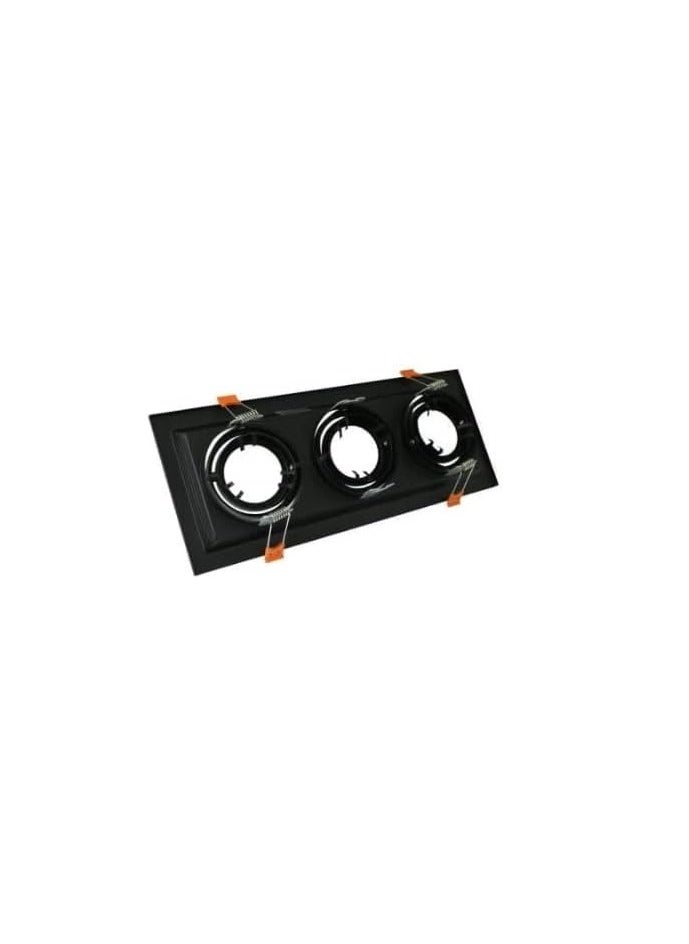 Generic - Black rectangular frame spot light, 33 cm, without bulb - Image 1