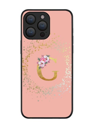 Cover for iPhone 15 Pro Case Rugged Black Slim fit Flexible Protective Cover Custom Monogram Initial Letter Floral Pattern Alphabet - G (Rose Pink) - pzsku/Z84C1A014339459E05A12Z/45/_/1695636214/e2529992-bb4b-4310-b493-2db4f44c06b9