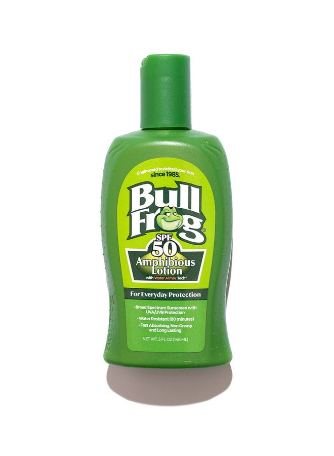Bullfrog Sunscreen Amphibious Lotion SPF 50 | Oxybenzone & Octinoxate Free | Broad Spectrum Moisturizing UVA/UVB, 5oz… - Image 1