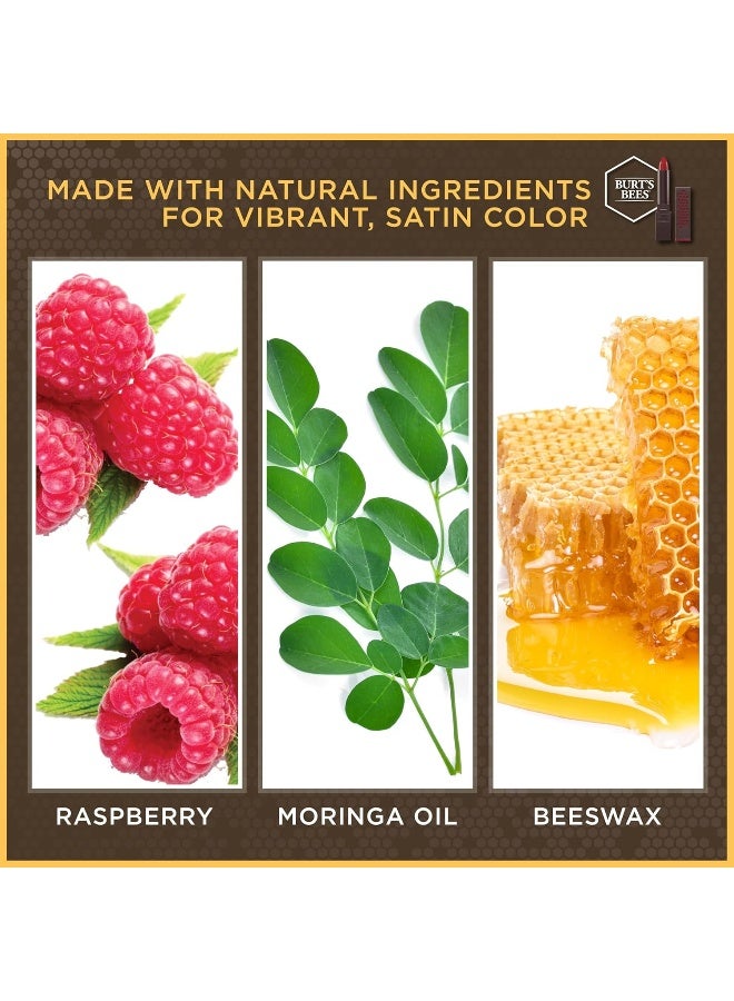 Burt's Bees Satin Lipstick - 0.12 Oz., 521 Ruby Ripple - Image 3