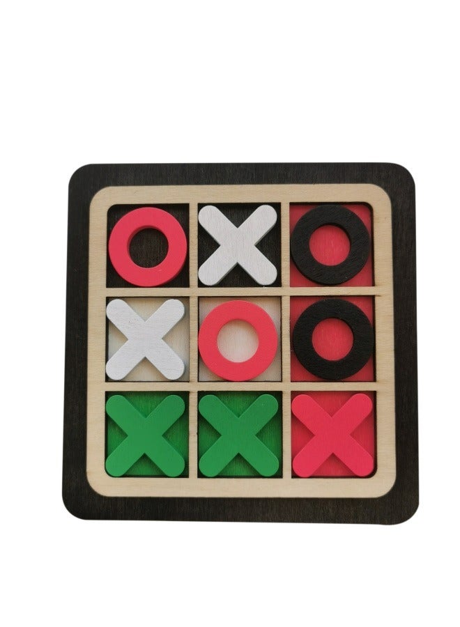 Classic Wooden Tic Tac Toe Game Set - Image 1