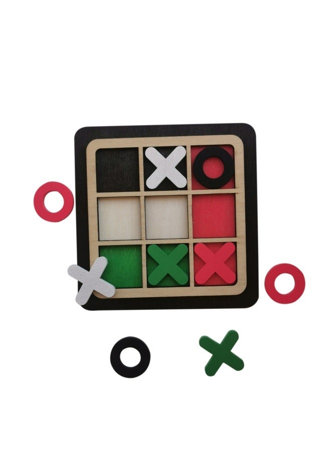 Classic Wooden Tic Tac Toe Game Set - Image 3