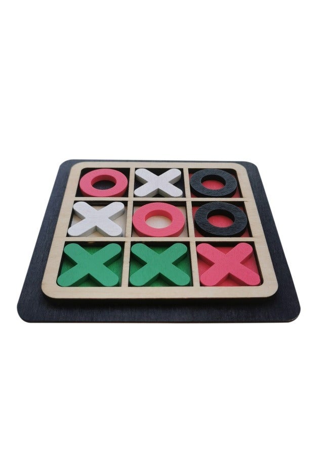 Classic Wooden Tic Tac Toe Game Set - Image 2