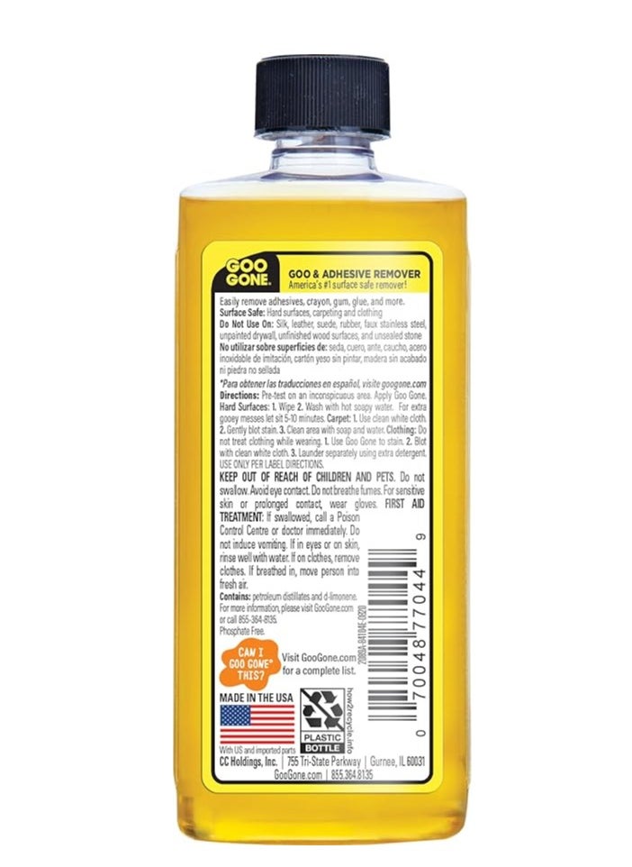 Goo Gone Goo Gone Original Adhesive Remover - 4 Ounce - Surface Safe Adhesive Remover Safely Removes Stickers Labels Decals Residue Tape Chewing Gum Grease Tar  - Image 2