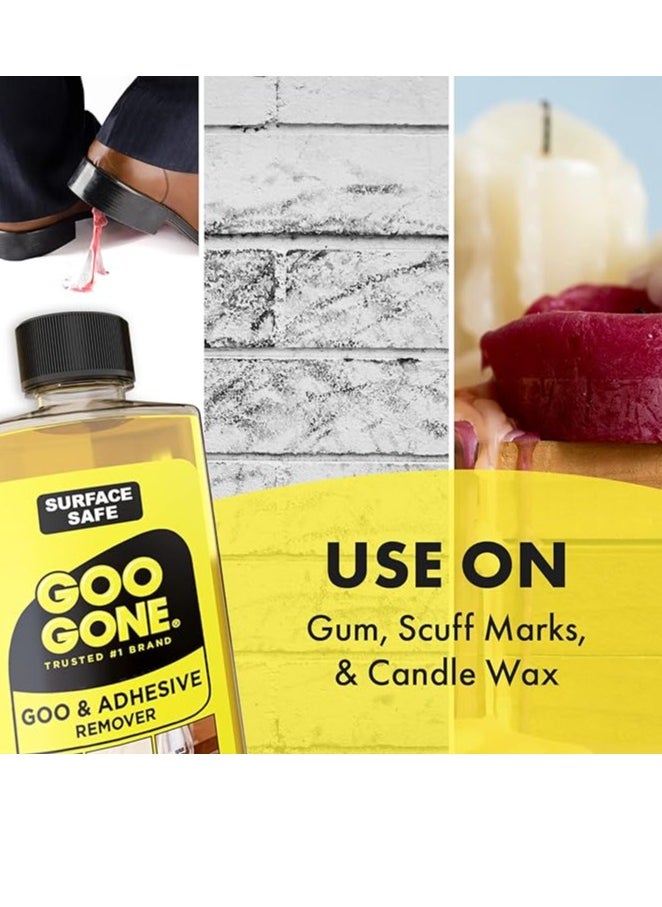 Goo Gone Goo Gone Original Adhesive Remover - 4 Ounce - Surface Safe Adhesive Remover Safely Removes Stickers Labels Decals Residue Tape Chewing Gum Grease Tar  - Image 4