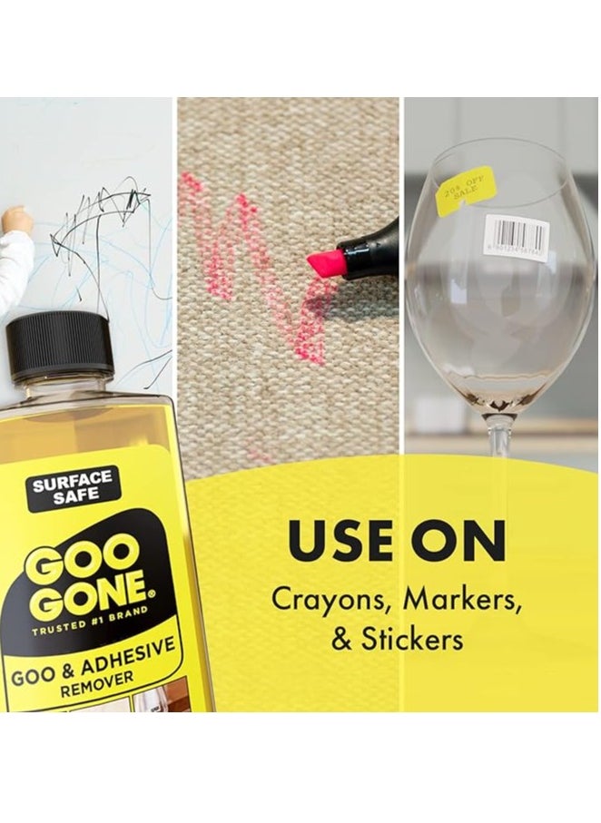 Goo Gone Goo Gone Original Adhesive Remover - 4 Ounce - Surface Safe Adhesive Remover Safely Removes Stickers Labels Decals Residue Tape Chewing Gum Grease Tar  - Image 5