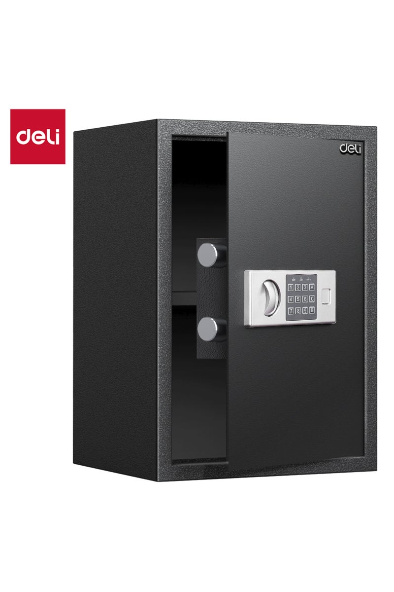 Deli Electronic Digital  Safe Box, (50x35x31cm), Steel Security Safe with Digital Lock, 13.7kg ET525 Black - Image 1