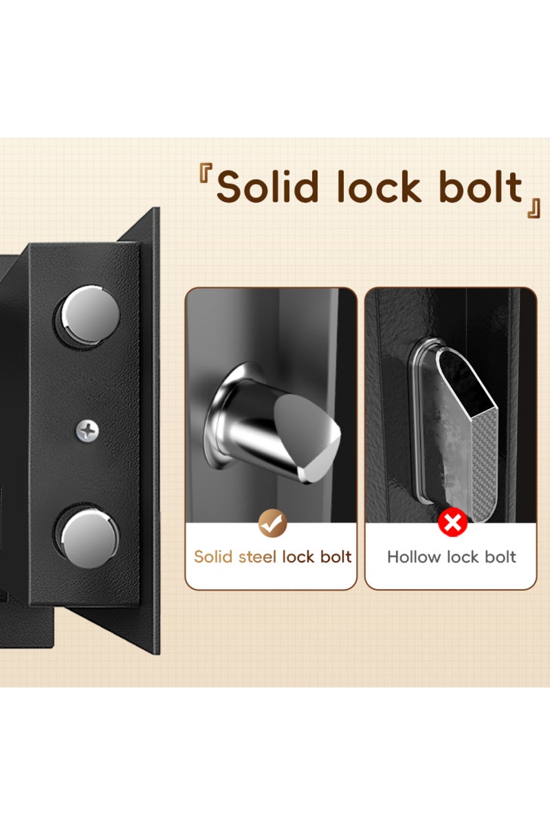 Deli Electronic Digital  Safe Box, (50x35x31cm), Steel Security Safe with Digital Lock, 13.7kg ET525 Black - Image 5