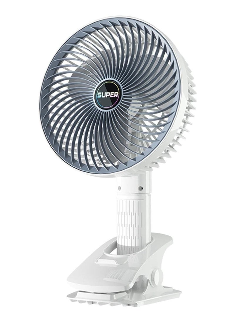 Super - Adjustable Multifunctional Small Desk Fan Handheld Personal for Desktop Home, Clip Fan Plug In - Image 1
