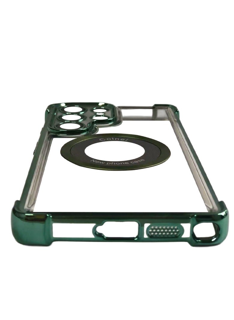 جيناو غطاء حماية شفاف نحيف لهاتف سامسونج جالكسي S25 ألترا - متوافق مع MagSafe، مقاوم للصدمات بمعايير عسكرية، مزود بوسائد هوائية، تصميم مطلي بالكهرباء - Image 3