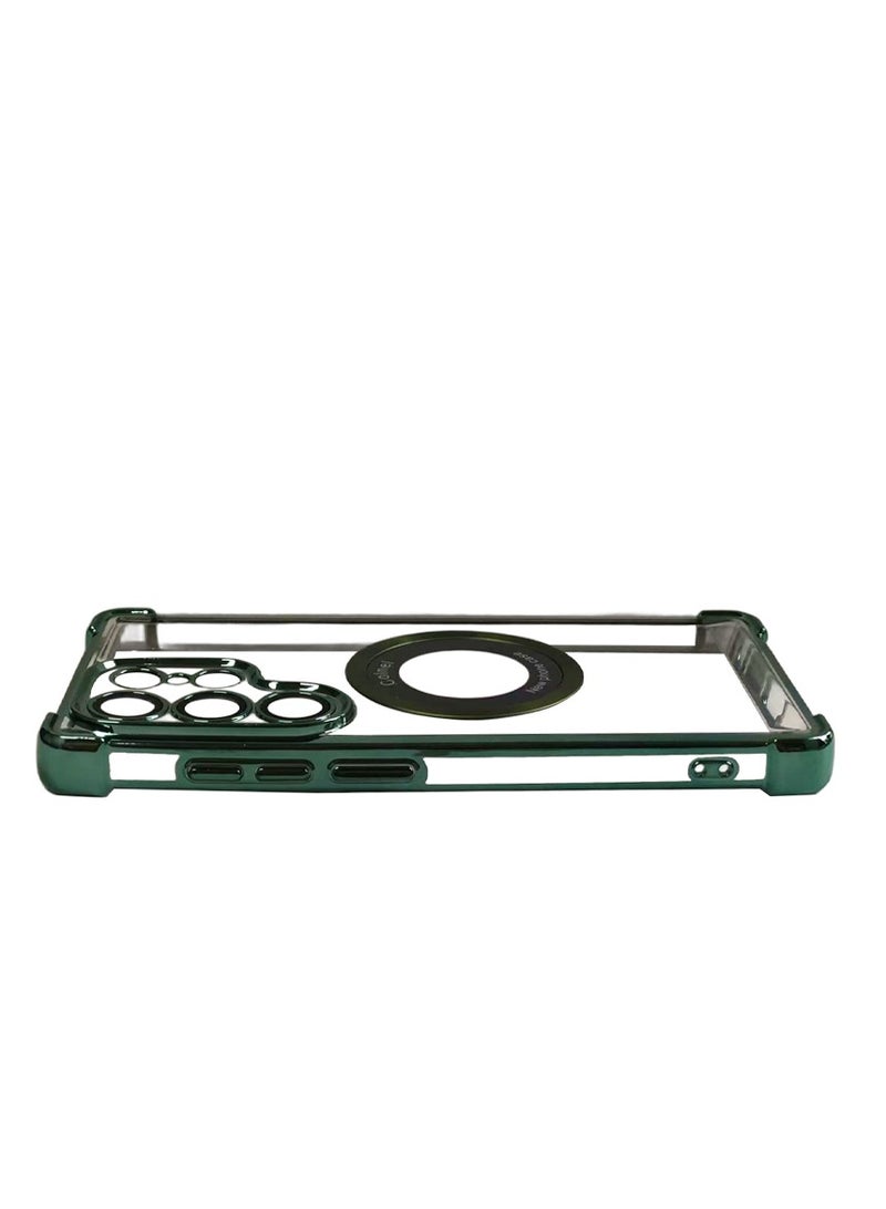 جيناو غطاء حماية شفاف نحيف لهاتف سامسونج جالكسي S25 ألترا - متوافق مع MagSafe، مقاوم للصدمات بمعايير عسكرية، مزود بوسائد هوائية، تصميم مطلي بالكهرباء - Image 4