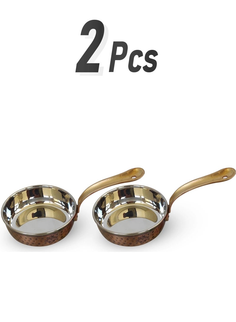 Bin Shihon 2pc high quality hammered copper serving pot cassrole Available in several sizes - Image 1