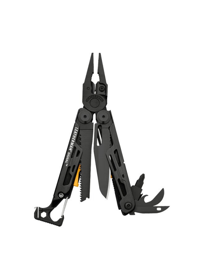 ليزرمان Leatherman Signal Black ملقط متعدد الأدوات للبقاء على قيد الحياة في الهواء الطلق إشعال نار المخيم سكين متعدد الاستخدامات - Image 1