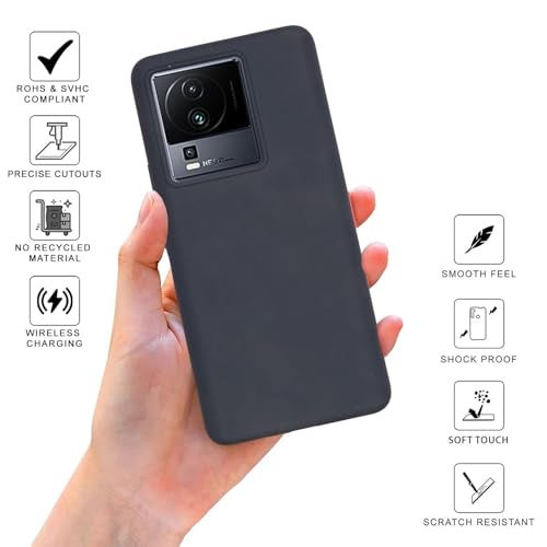 SPRIG Compatible with iQOO NEO 7 PRO Premium SilkTone Back Cover Drop Tested Shock Proof Mobile Case for Men, Women, Boys and Girls with Camera Protection (Midnight Blue) - Image 2