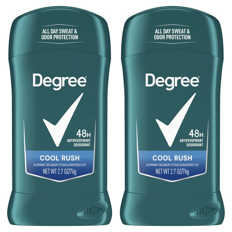 Degree Men Original Antiperspirant Deodorant Cool Rush Twin Pack 48-Hour Sweat & Odor Protection Antiperspirant For Men 2.7 oz - Image 1