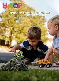 HIPOP Remote Control Car Dinosaur Toy with Cool Spray Function,Multi-form Transformation, and Adapt to Various Terrains,Kids Birthday and Party Gift Toy Car  - Image 4