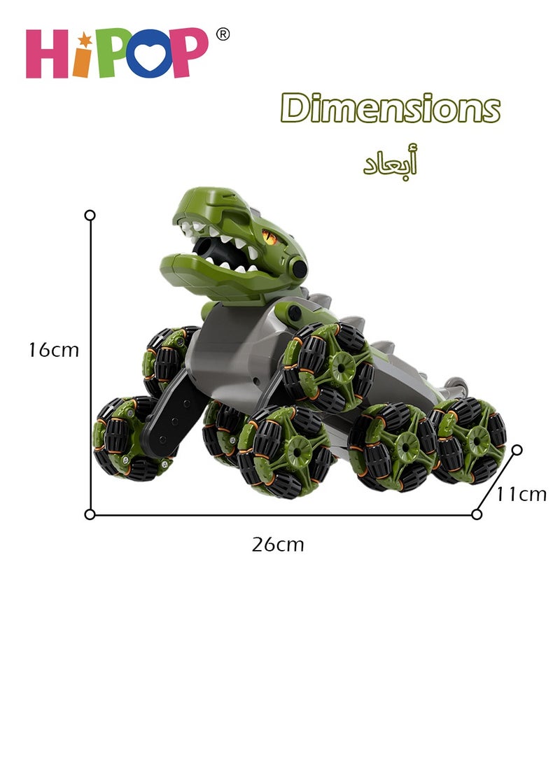 Remote Control Car Dinosaur Toy with Cool Spray Function,Multi-form Transformation, and Adapt to Various Terrains,Kids Birthday and Party Gift Toy Car