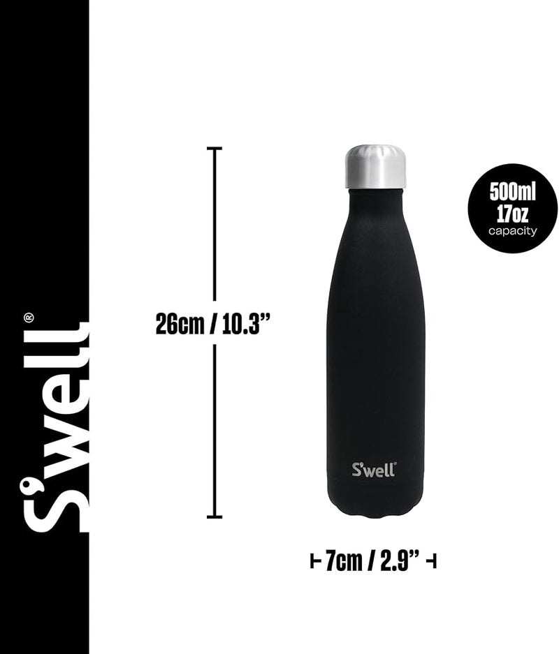 S'Well Insulated Bottle, Onyx, 17 OZ - Image 1