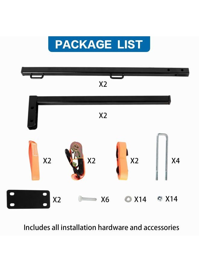 OUTPRIZE RV Tote Tank Carrier, Heavy Duty Steel RV Bumper Mount Tote Tank Holder with 2 Ratchet Straps, Fit 4" and 4.5" Bumper - Image 5
