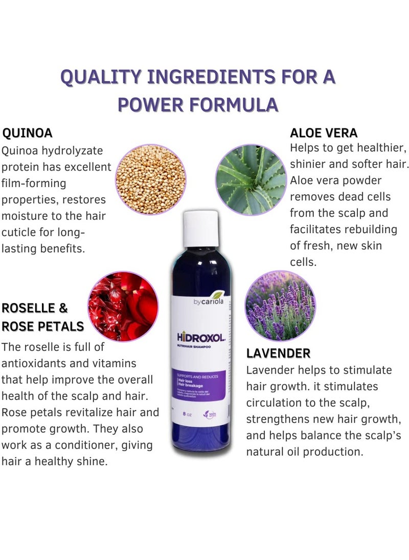 BY CARIOLA - Nutrihair Shampoo 8 oz - Hair Loss Support - Hair Breakage - Hair Regrowth - Natural Formula - Image 1