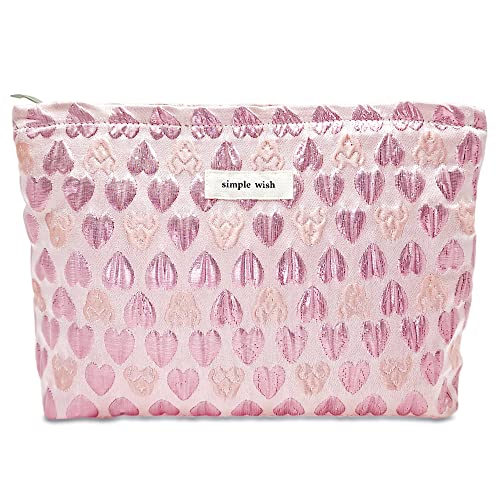 STARDW Cute Makeup Bag Aesthetic Cosmetic Bags for Women Girls, Travel Toiletry Bag Large Capacity Zipper Makeup Pouch, Purse Organizer Pouches,Canvas Lining - Image 1