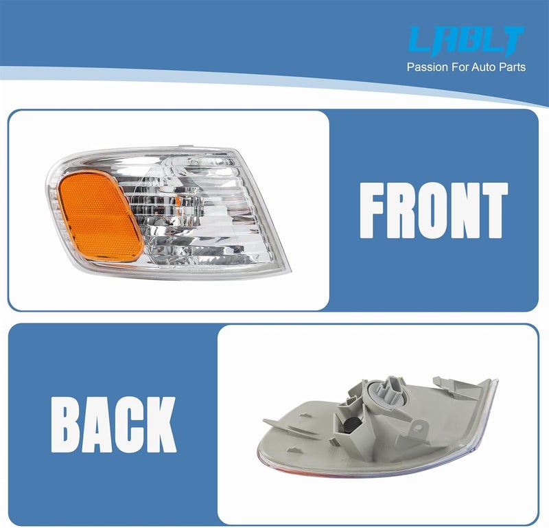 LABLT Passenger Right Side Parking/Turn Signal Light Assembly Replacement for 2001-2002 Corolla - Image 2