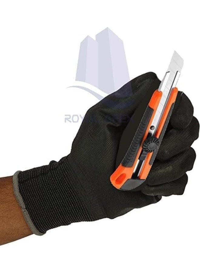 Biella Utility Knife, Retractable Box Cutter For Cartons, Cardboard And Boxes, 18Mm Wider Razor Sharp Blade, Smooth Mechanism, Perfect For Office And Home Use (Pack Of 2)  - Image 3