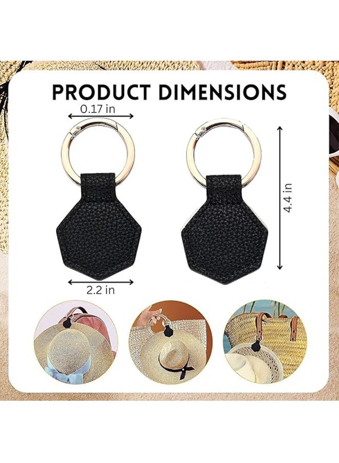 2Pcs Purse Magnetic Hat Clips for Travel, Stylish Backpack Magnetic Hat Holder for Travel, Hat Clips for Hat Lovers, Hat Clip Keychain for Bag (Black) - Image 2