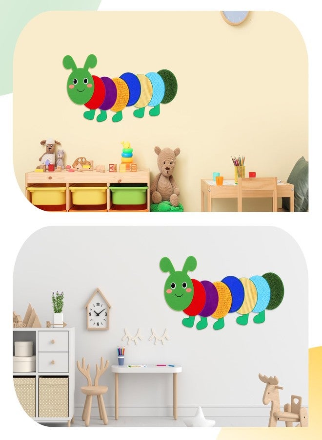 Drydiet Caterpillar Sensory Wall Panel for Kids Sequin Busy Board Play Room Daycare Toys Sensory Tiles for Wall and Floor Textured Mats and Squares for Autism Children Toddlers Classroom Activity - Image 5