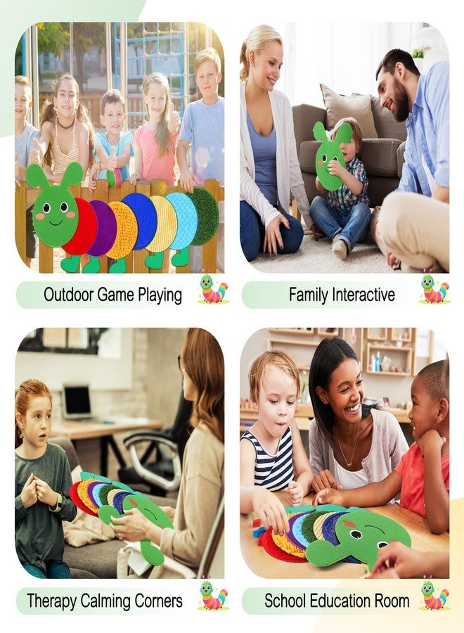 Drydiet Caterpillar Sensory Wall Panel for Kids Sequin Busy Board Play Room Daycare Toys Sensory Tiles for Wall and Floor Textured Mats and Squares for Autism Children Toddlers Classroom Activity - Image 4