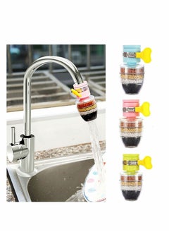 3 Pack Activated Carbon Faucet Water Filters Universal Interface Home Kitchen Tap Clean Purifier Filter Cartridge Six Layer