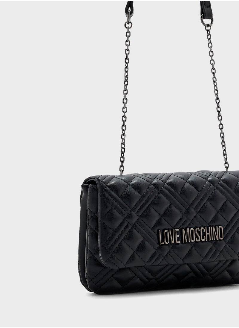 Chain Detailed Flap Over Clutche