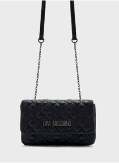 Love Moschino Chain Detailed Flap Over Clutche  - Image 1
