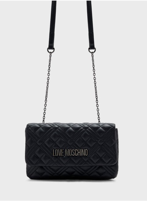 Chain Detailed Flap Over Clutche