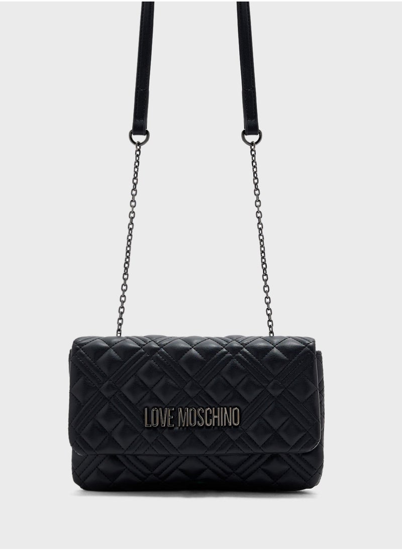 Chain Detailed Flap Over Clutche
