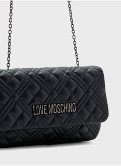 Love Moschino Chain Detailed Flap Over Clutche  - Image 3